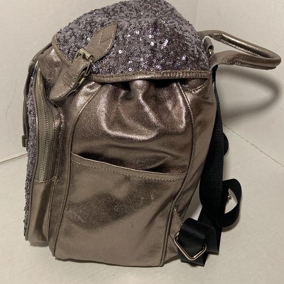 Nine West Silver Sequinned Backpack - Picture 2 of 12